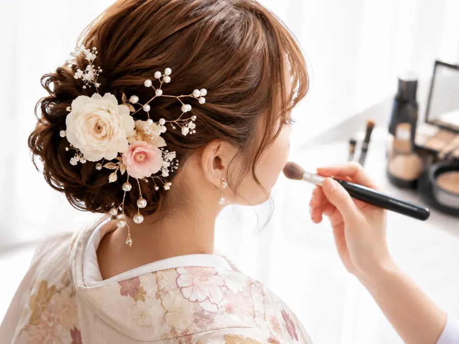 着物に合わせたヘアスタイル